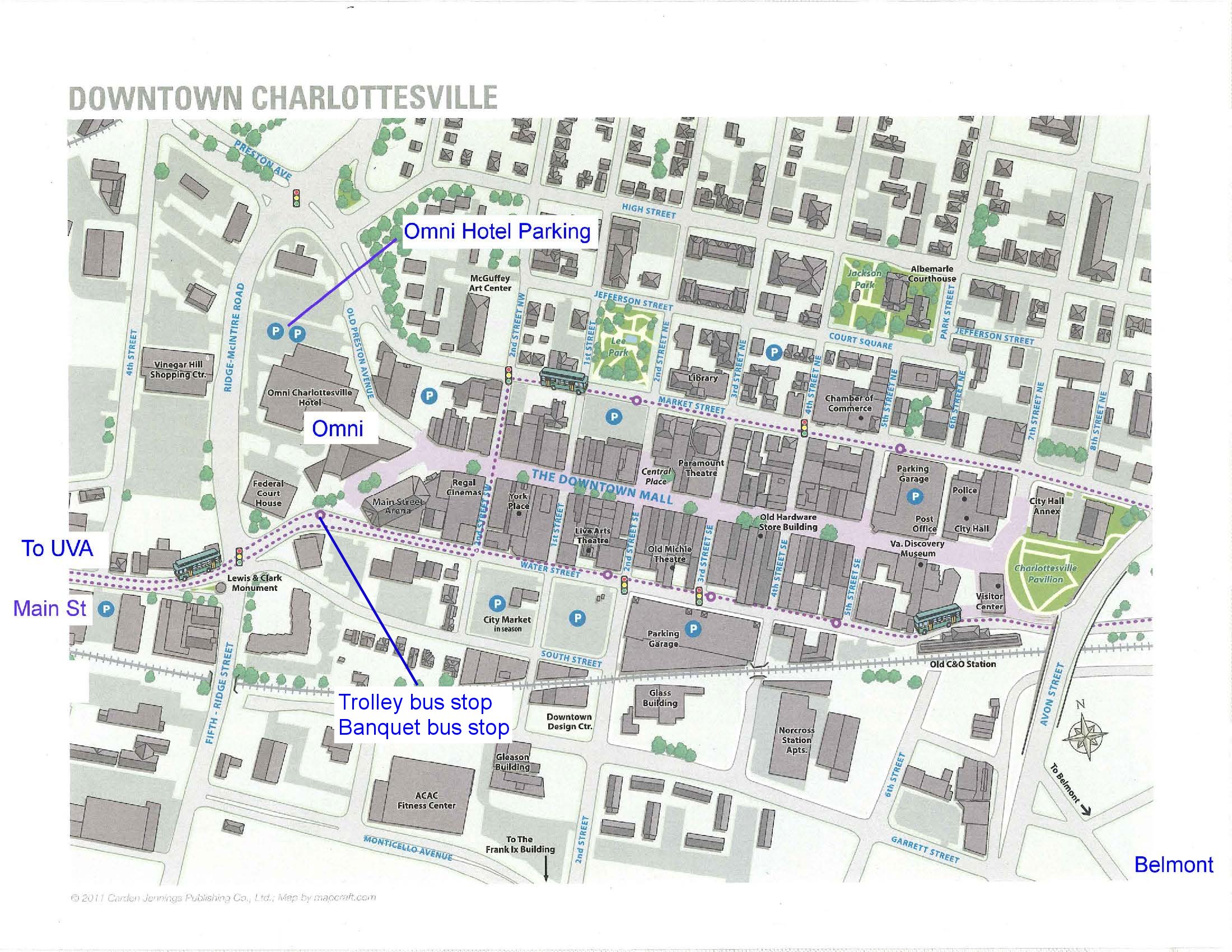 Map Downtown Mall 