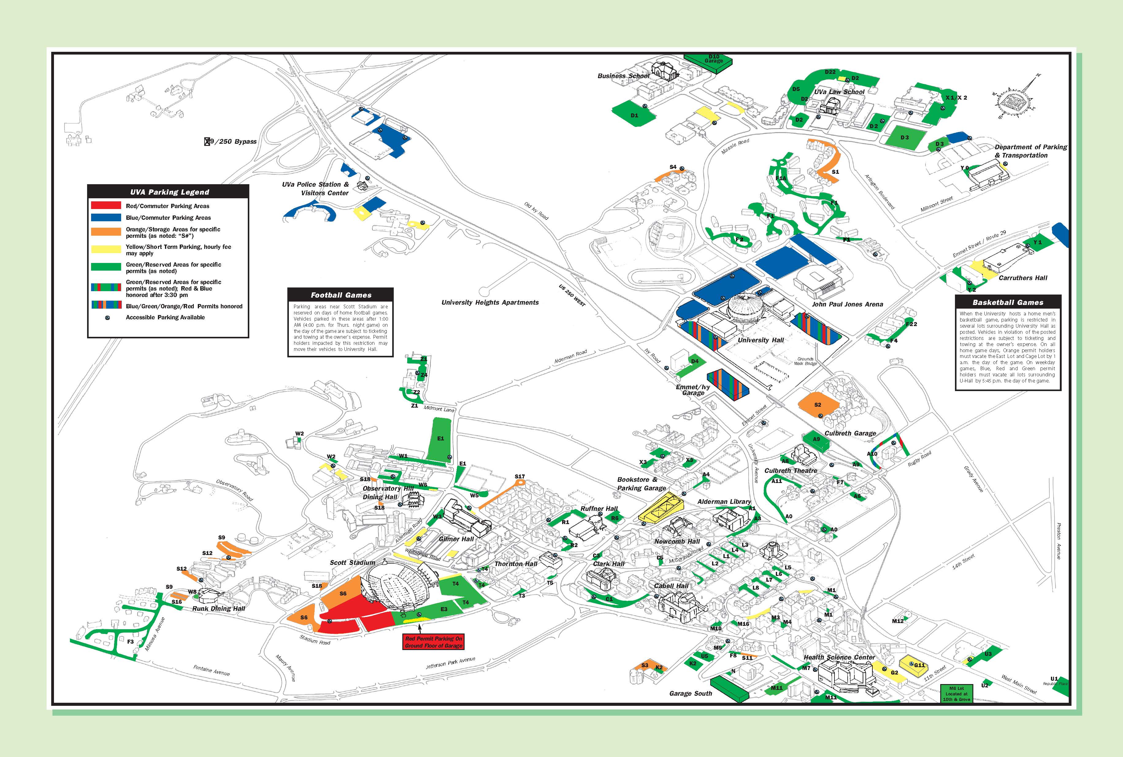 uva campus map